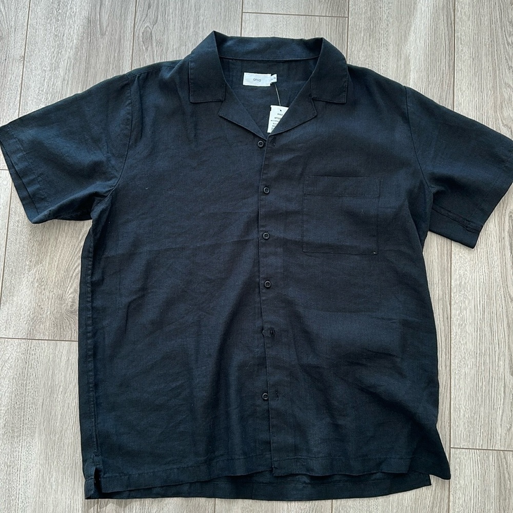Men’s Onia Black Short Sleeve Button Down | XL